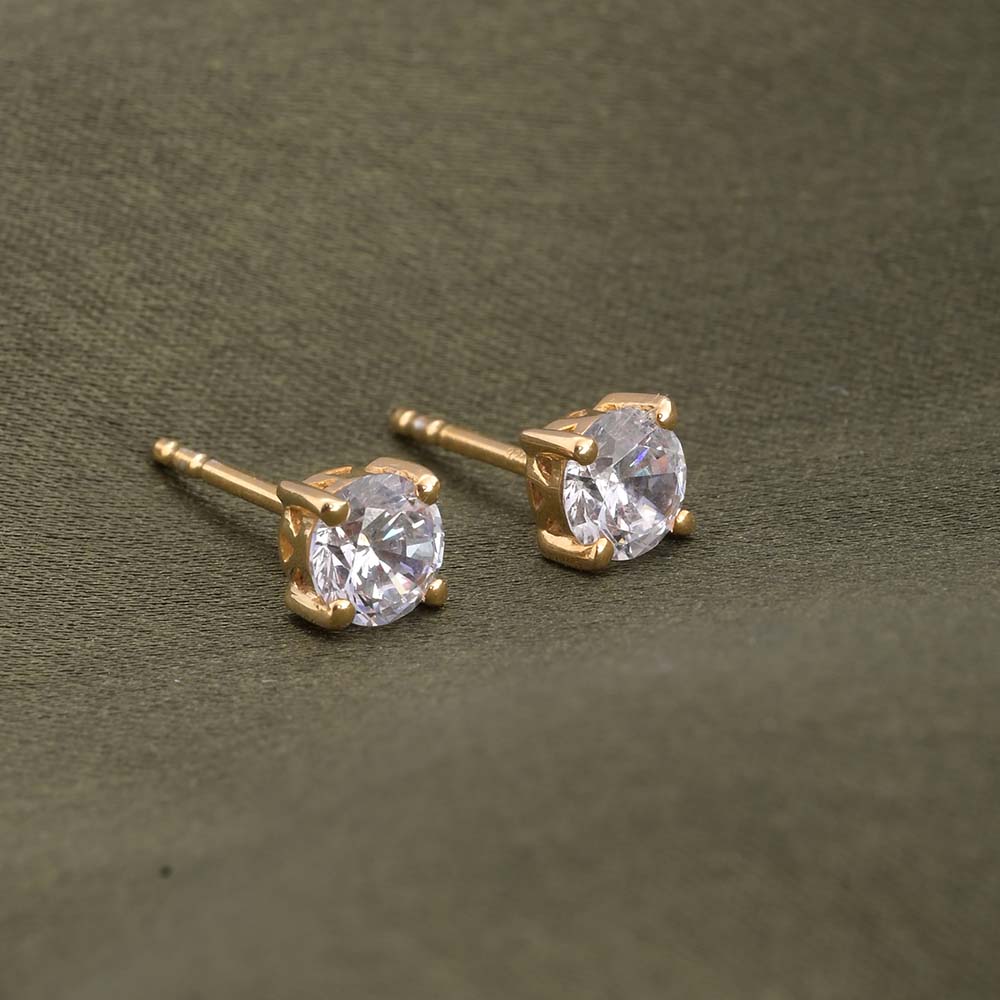 Buy Round Brilliant Cut Diamond Stud Earrings – PALMONAS