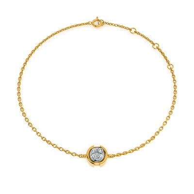 Veda Orb 9KT Gold Lab Grown Diamond Bracelet