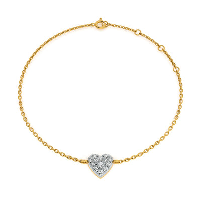 Tender Heart 9KT Gold Lab Grown Diamond Bracelet