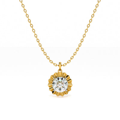 Tidal Teardrop 9KT Gold Lab Grown Diamond Necklace