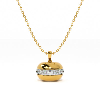 Twilight Bell 9KT Gold Lab Grown Diamond Necklace