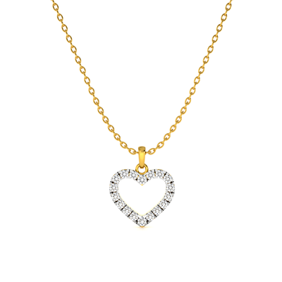 Infinite Love Frame 9KT Gold Lab Grown Diamond Necklace