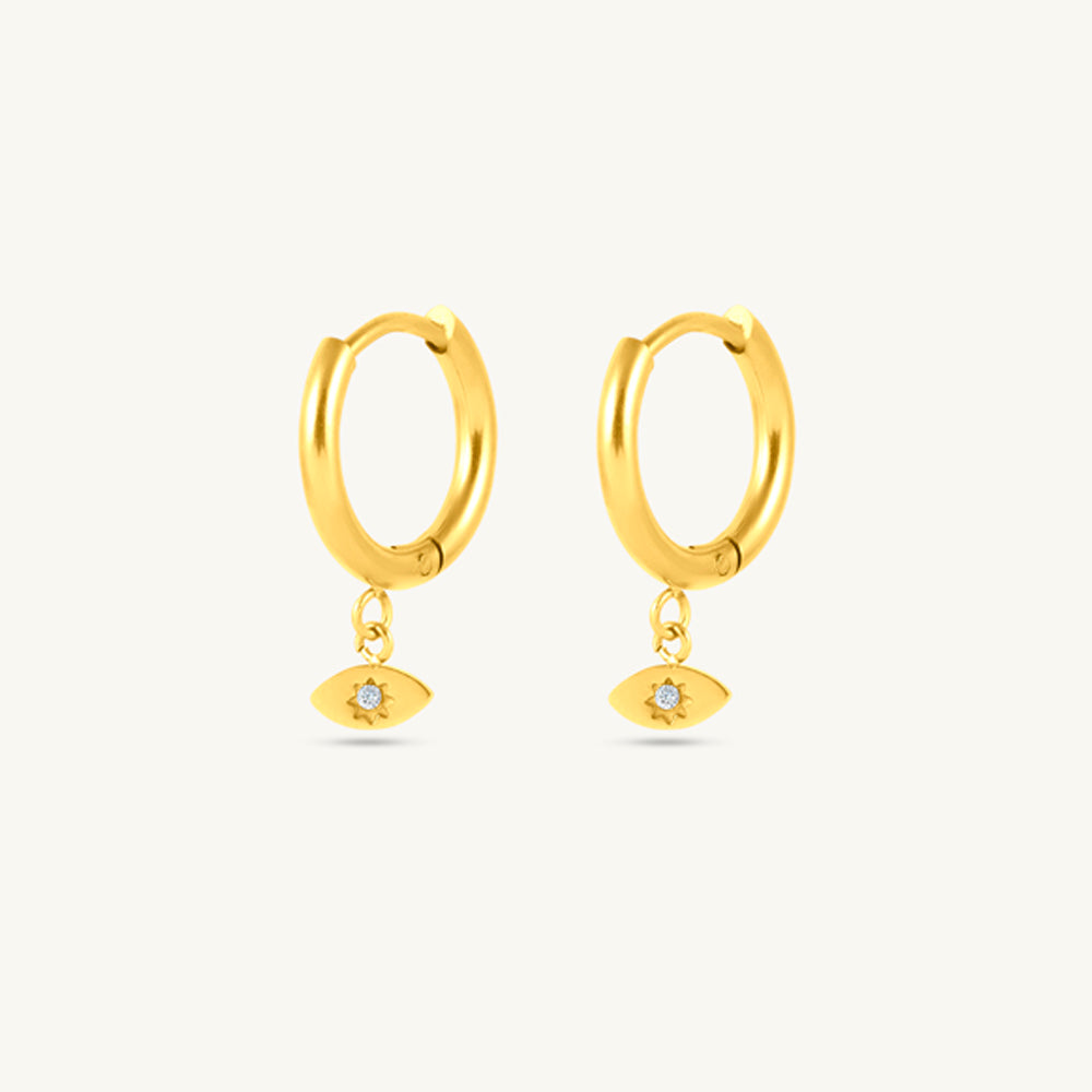 Buy Tiny Iris Star Hoop Earrings- 18k Gold Plated – PALMONAS