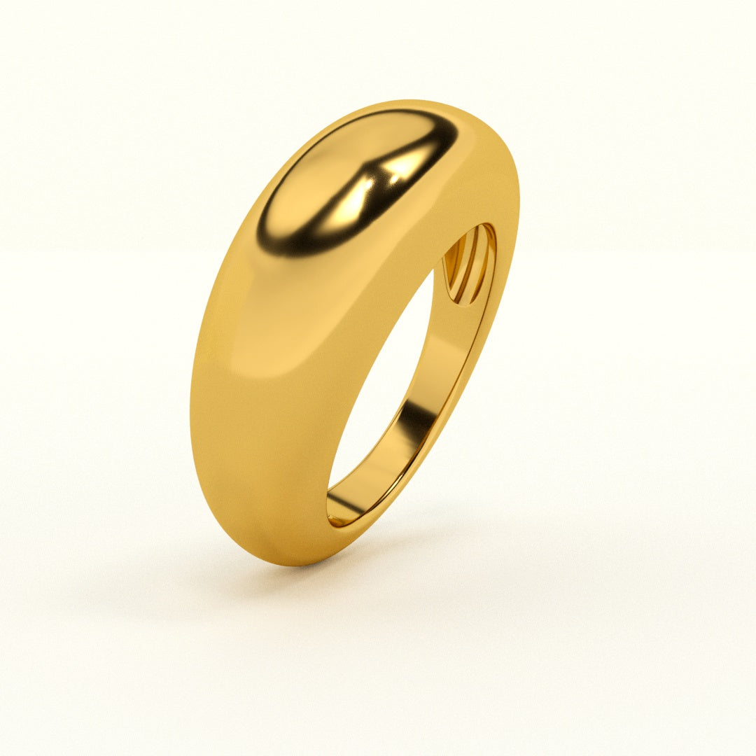 Buy Bold Oval Ring- 18k Gold Plated online- Palmonas – PALMONAS