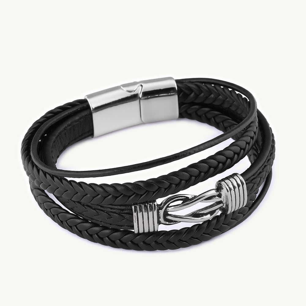 Fashion Leather Wrap Bracelet - Braided Wristband Cuff Bangle For Men & Women