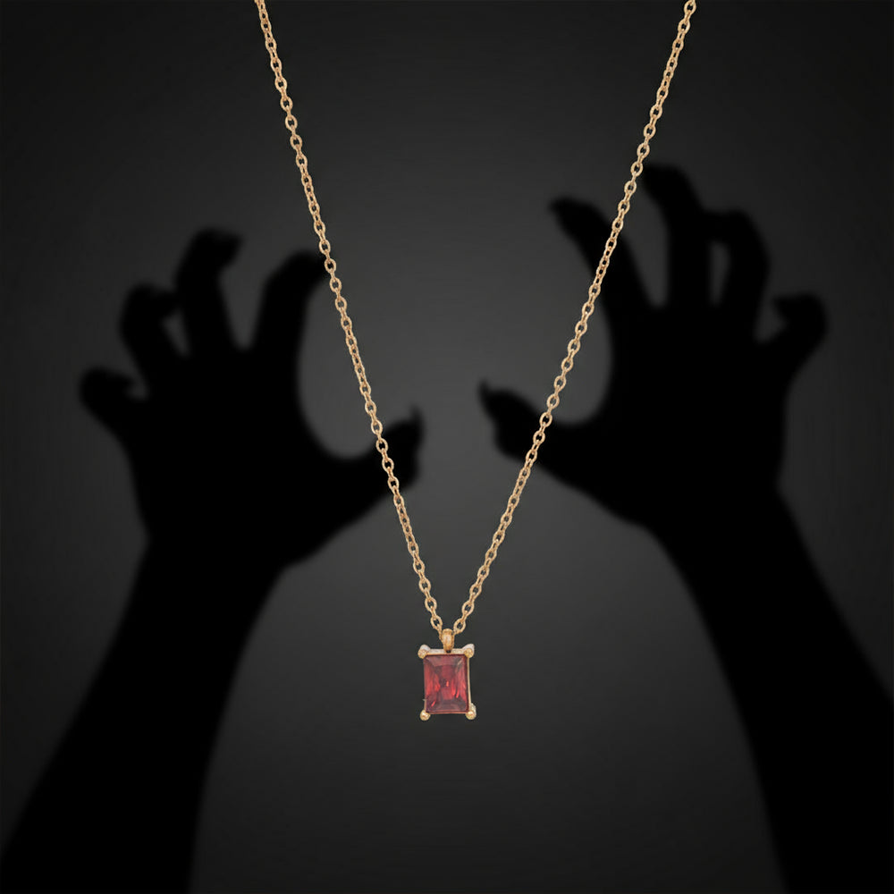Ruby Red Stone Necklace