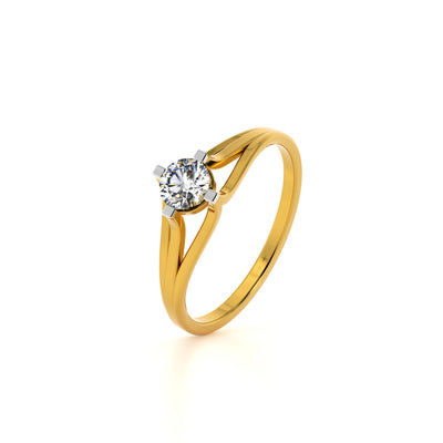 Radiant Crest 9KT Gold Lab Grown Diamond Ring