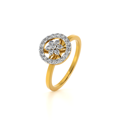 Sparkle Celestial Halo 9KT Gold Lab Grown Diamond Ring