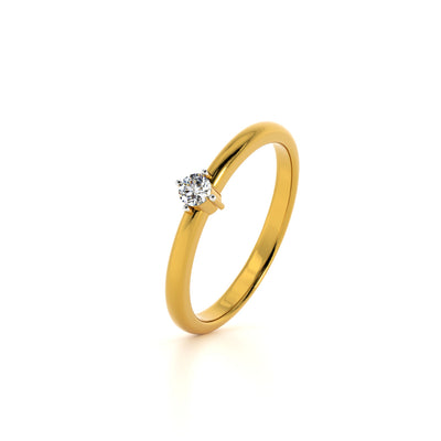 Solo Gleam 9KT Gold Lab Grown Diamond Ring