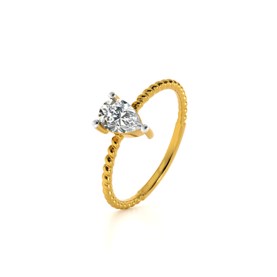 Twist Ray 9KT Gold Lab Grown Diamond Ring