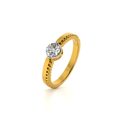 Halo Pinwheel 9KT Gold Lab Grown Diamond Ring