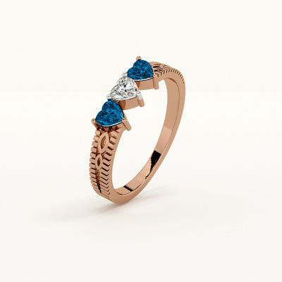 Midnight Royalty Sapphire 9KT Gold Lab Grown Diamond Ring