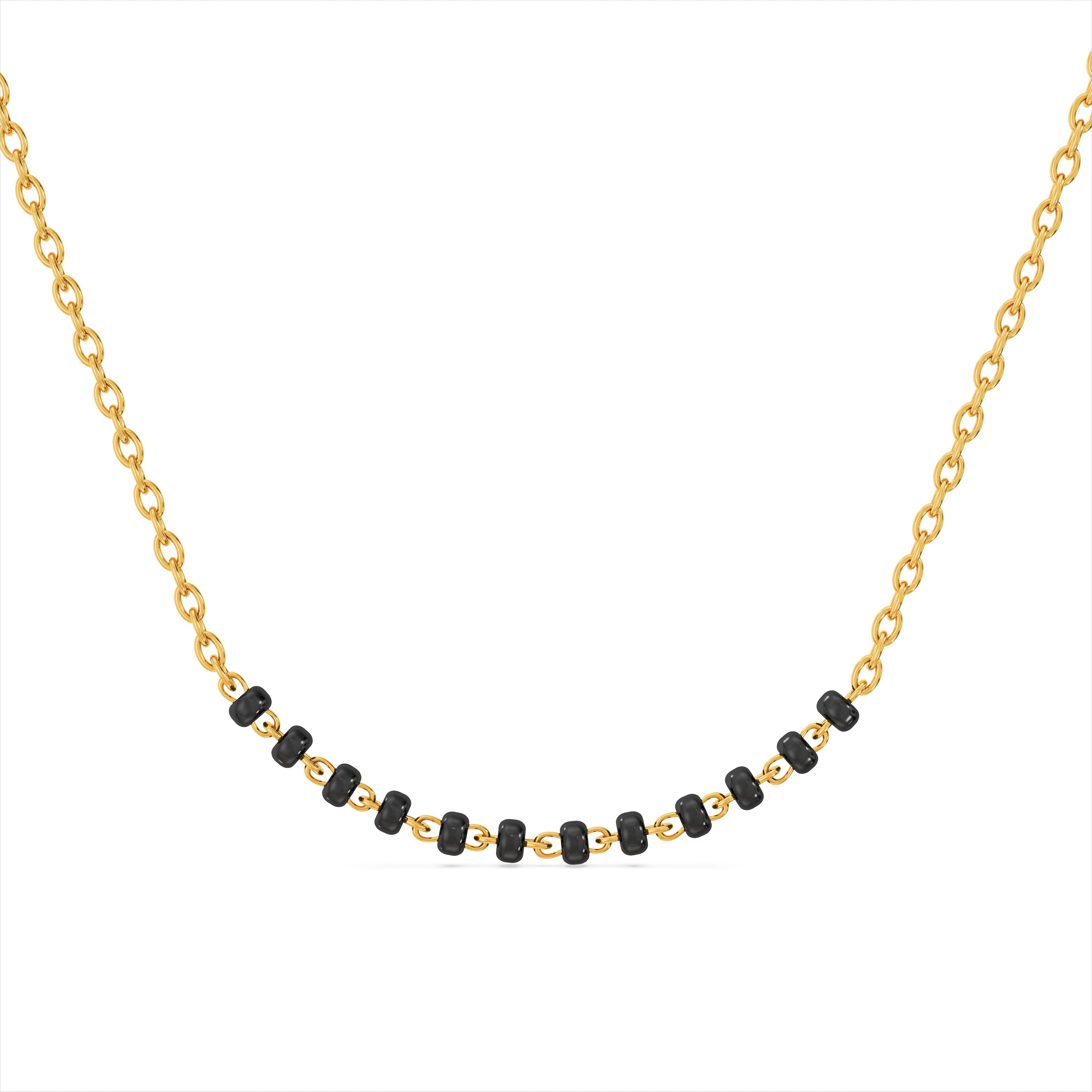 Noir Grace 9KT Gold Beaded Mangalsutra