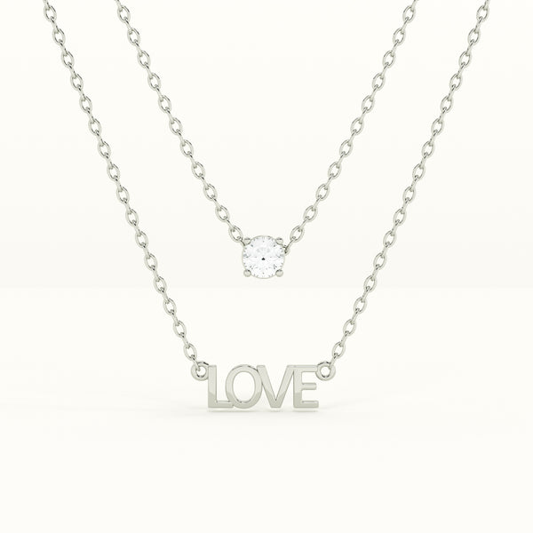 Layered Love 925 Sterling Silver Necklace