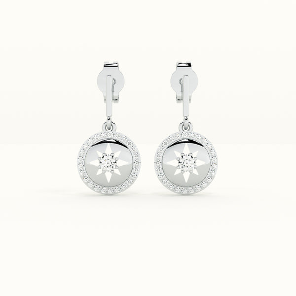 Starburst 925 Sterling Silver Drop Earrings