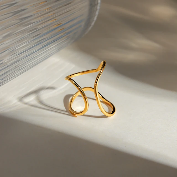 Infinity Adjustable Gold Ring