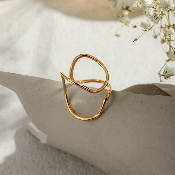 Infinity Adjustable Gold Ring