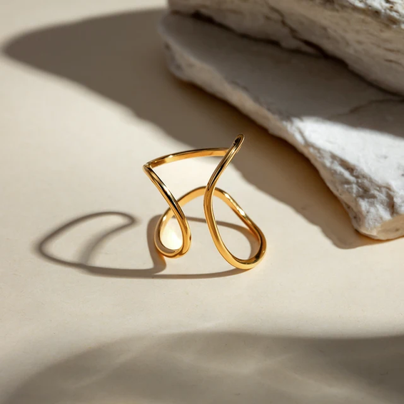 Infinity Adjustable Gold Ring