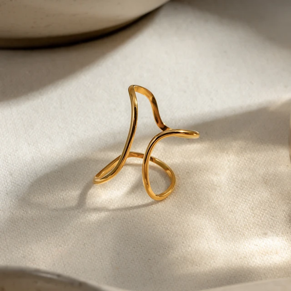 Infinity Adjustable Gold Ring