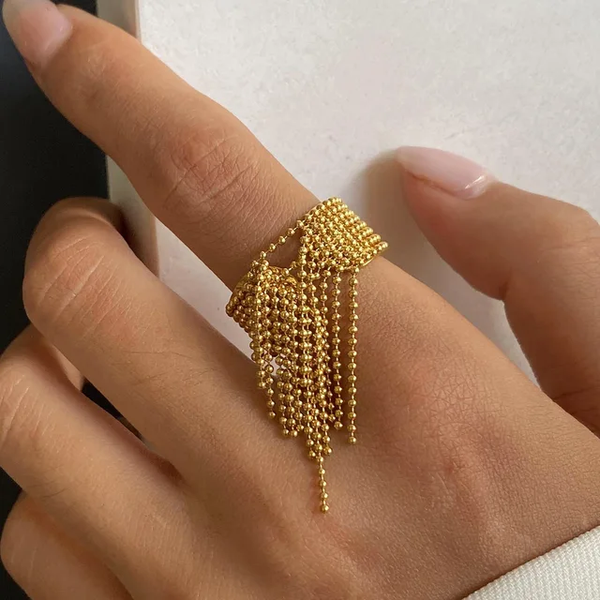 Gold Tassel Ring