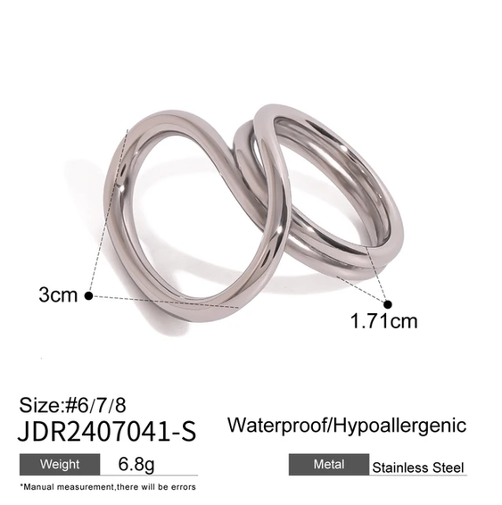 Irregular Modern Silver Ring