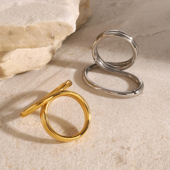 Irregular Modern Silver Ring