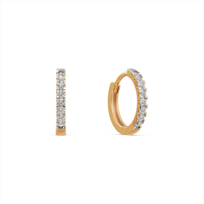 Eterna Glow 9KT Gold Lab Grown Diamond Hoop Earring