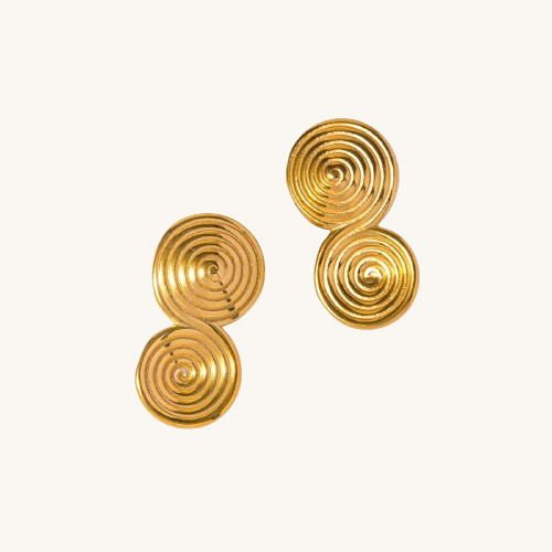 Gilded Coil Earrings