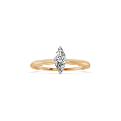 Marquise Solitaire 9KT Gold Lab Grown Diamond Ring