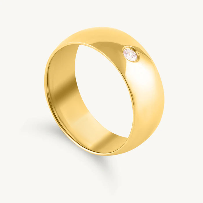 Classic Solitaire Accent Band Ring