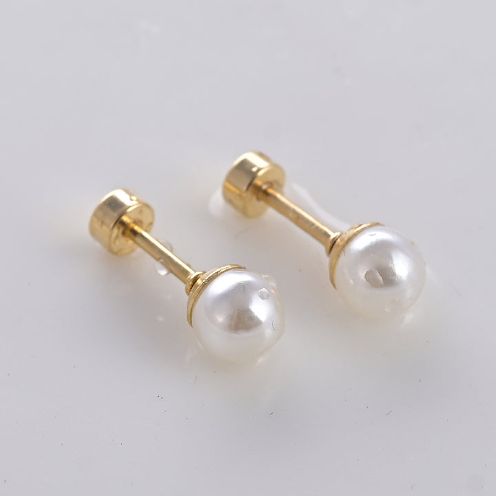 Shop Moonlit Pearl Stud Earrings Palmonas-5