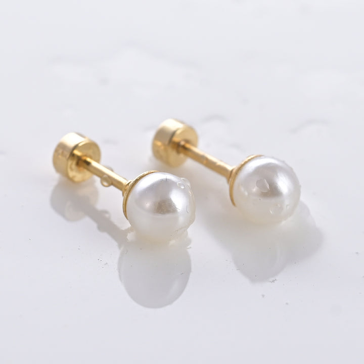 Shop Moonlit Pearl Stud Earrings Palmonas-2