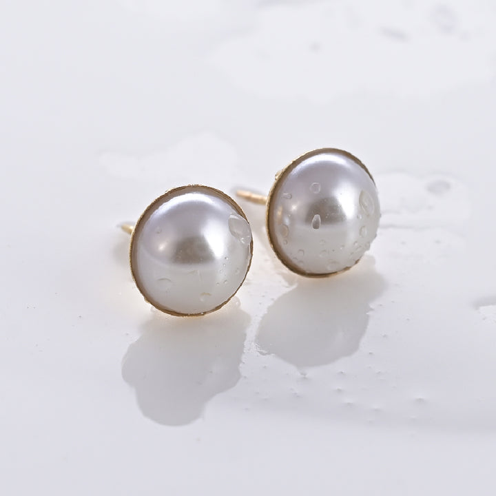 Shop Oceanic Pearl Stud Earrings Palmonas-6