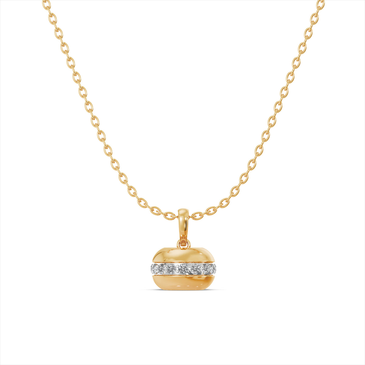 Twilight Bell 9KT Gold Laboratory Grown Diamond Necklace