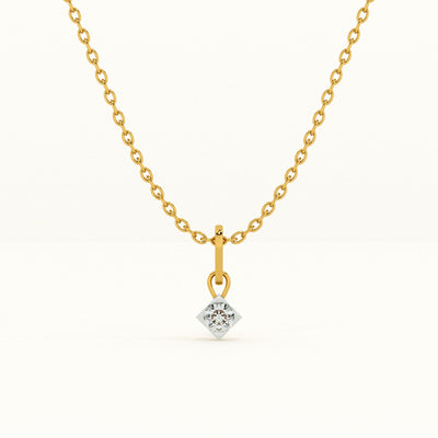 Elegant Solitaire Lab-Grown Diamond Customizable Necklace
