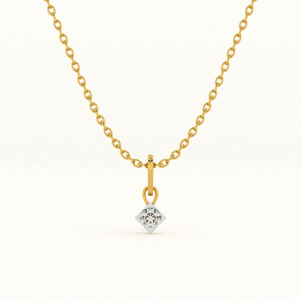 Elegant Solitaire Lab-Grown Diamond Customizable Necklace