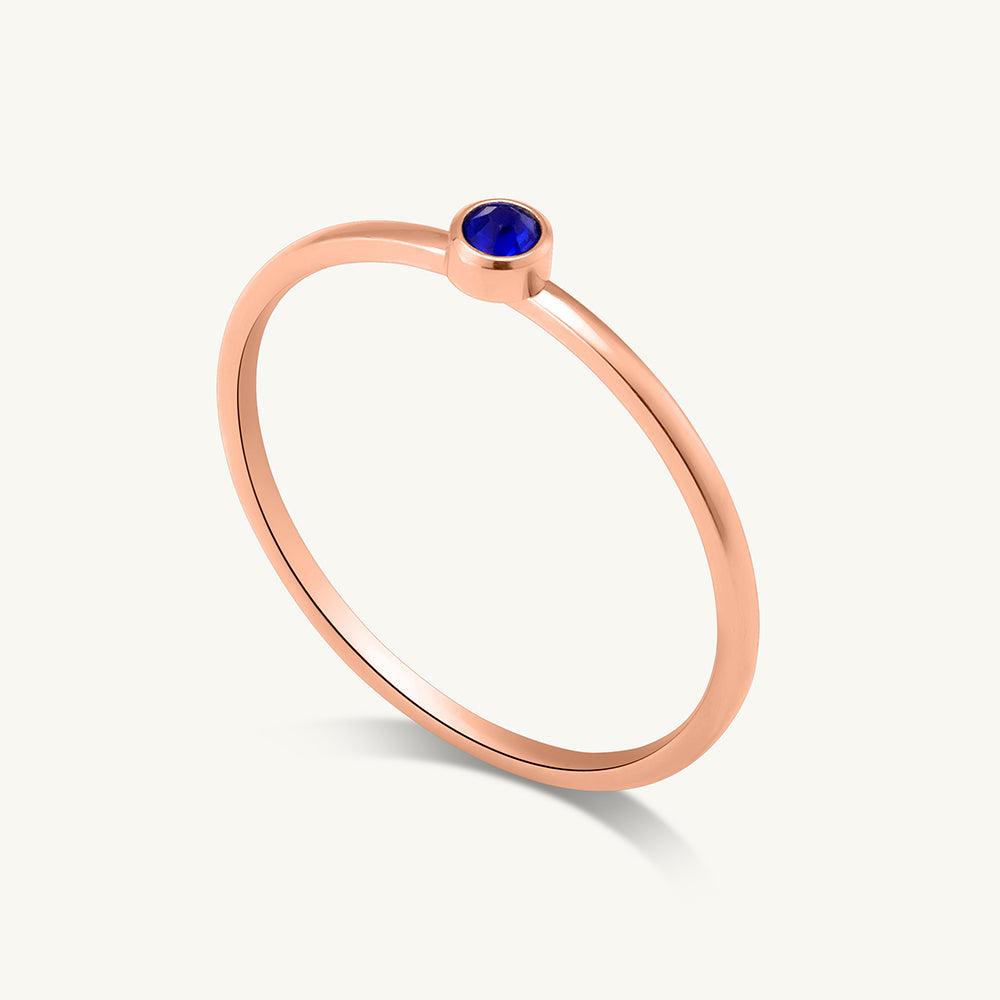 Cute Birthstone Ring | 18k Rose Gold Tone Plated