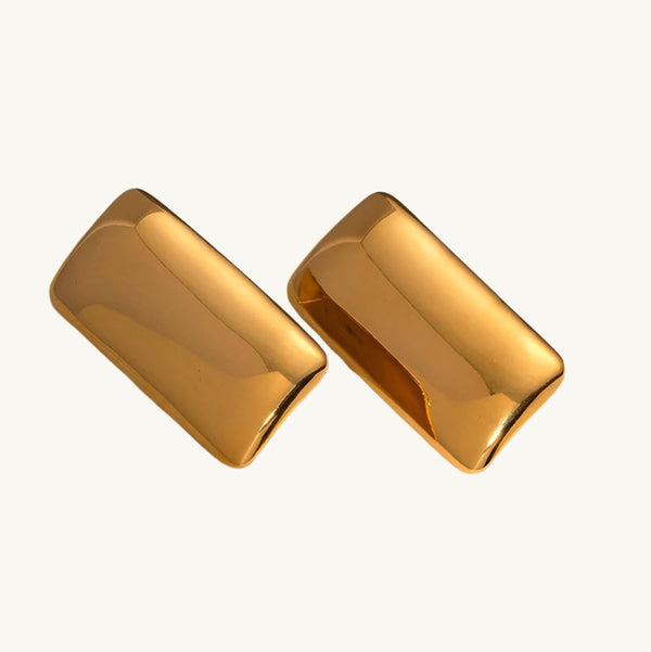 Vintage Gold Bar Stud Earrings