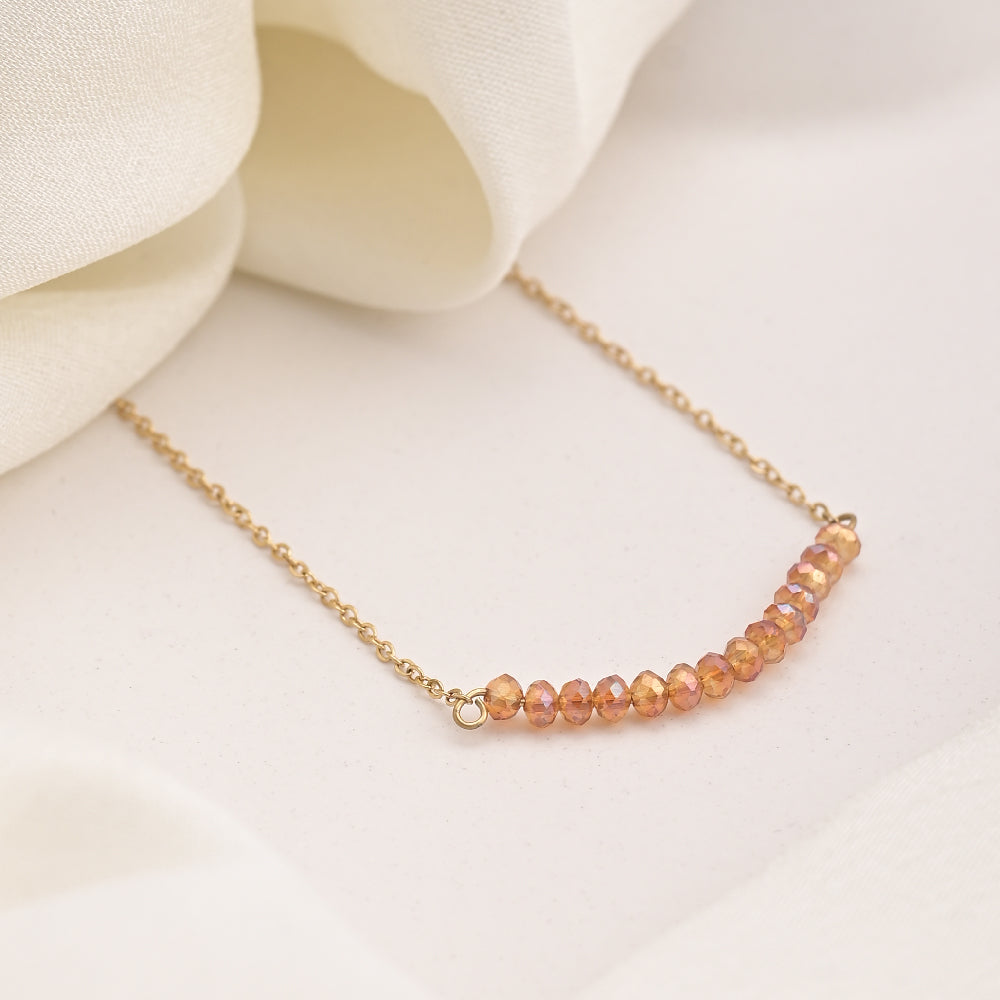 Berry Brown Bead Necklace - view 3