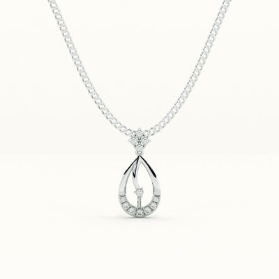 Elegant Waterdrop Lab-Grown Diamond Customizable Necklace