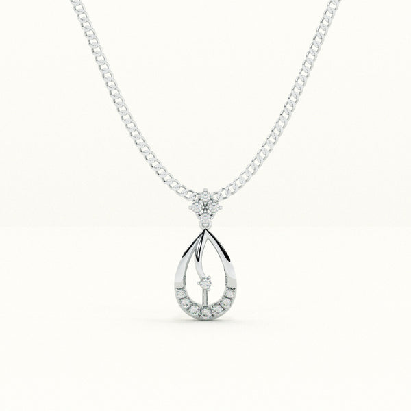 Elegant Waterdrop Lab-Grown Diamond Customizable Necklace
