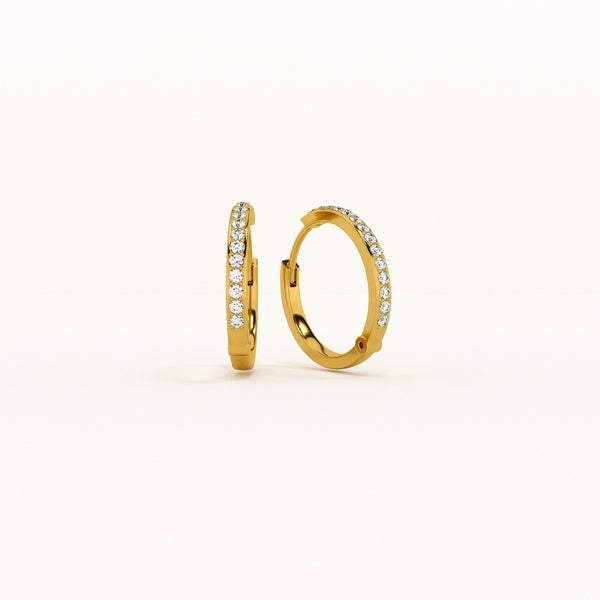 Timeless Lab Grown Diamond + Gold Vermeil Earring Hoops