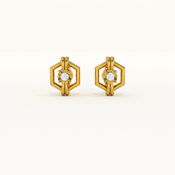 Sleek & Chic Lab-Grown Diamond + Gold Vermeil Studs