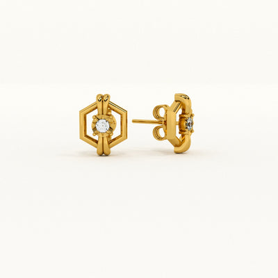 Sleek & Chic Lab-Grown Diamond Customizable Stud Earring