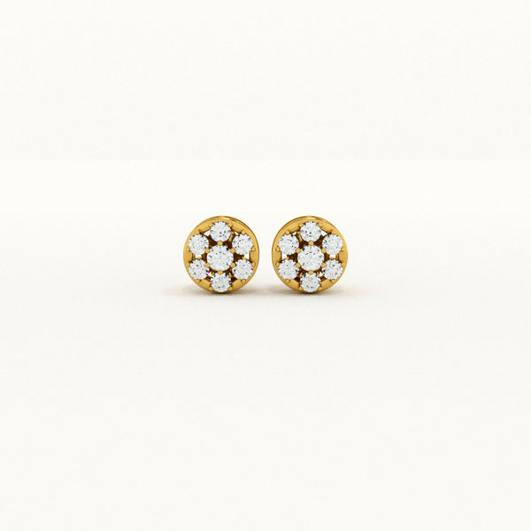 Lustrous Bouquet Lab-Grown Diamond + Gold Vermeil Studs