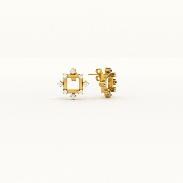 Elegant Edges Lab-Grown Diamond Customizable Stud Earring