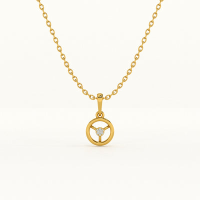 Golden Compass Lab-Grown Diamond Customizable Pendant