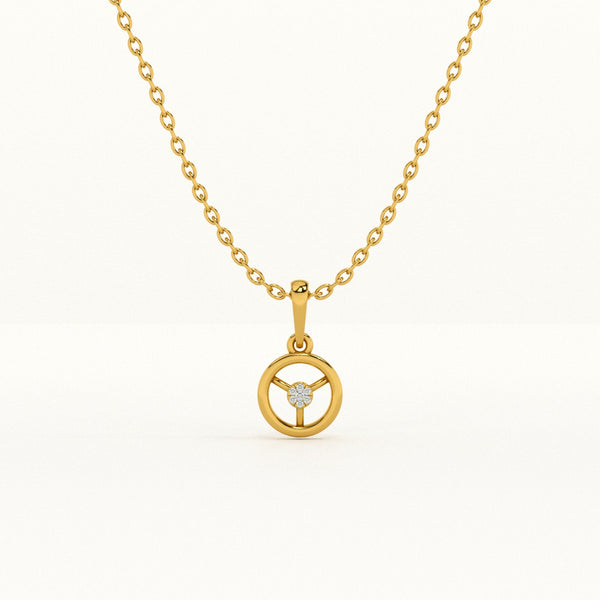 Golden Compass Lab-Grown Diamond Customizable Pendant