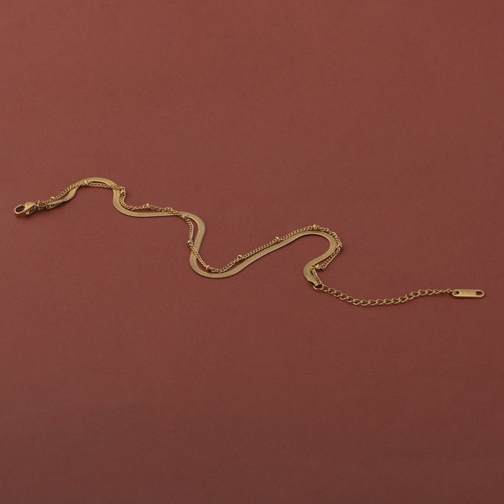 Shop Snake Weave Chain Anklet Palmonas-2