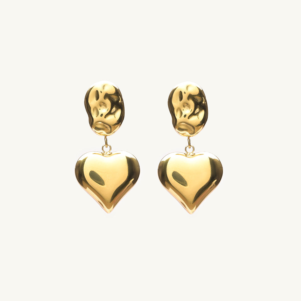 Luminous Heart Drop Earrings